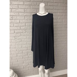 BLQ Women Black Long Sleeve Casual Jersey Dress Size 0 NWT